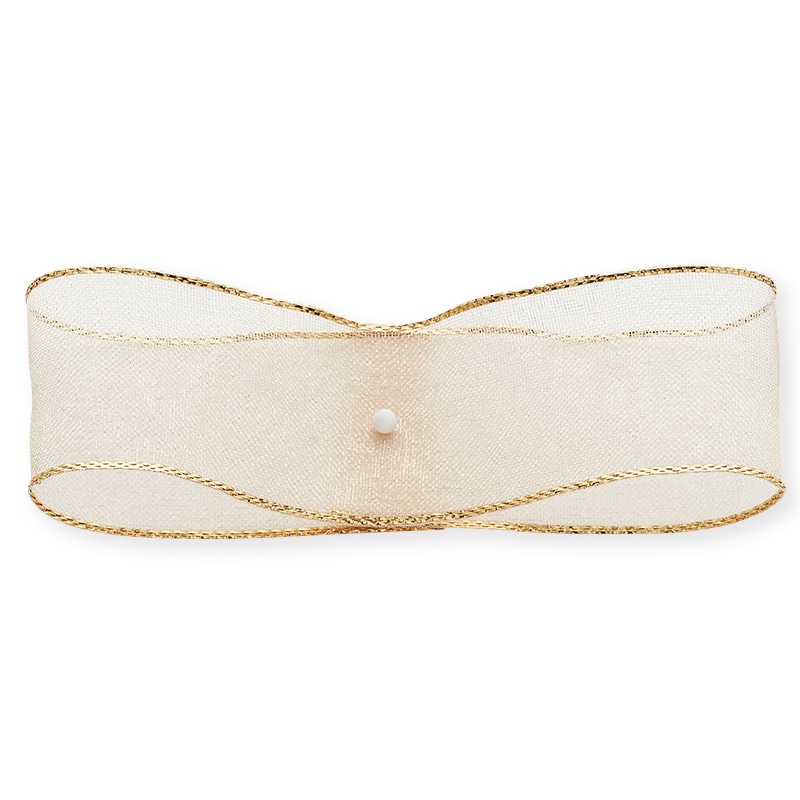 東京リボン リボン ゴールドエッジオーガンジー 33217 25×15 #24 ゴールド 1巻(ご注文単位1巻)【直送品】