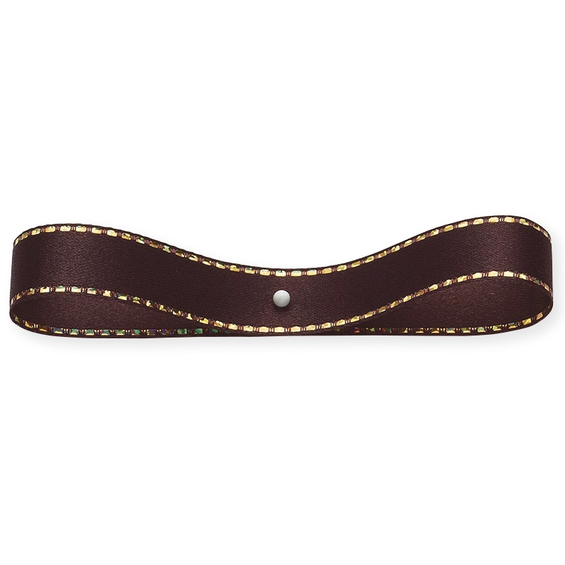 東京リボン リボン グリッターWサテンゴールド 33116 12×20 #134 ブラウニー 1巻(ご注文単位1巻)【直送品】