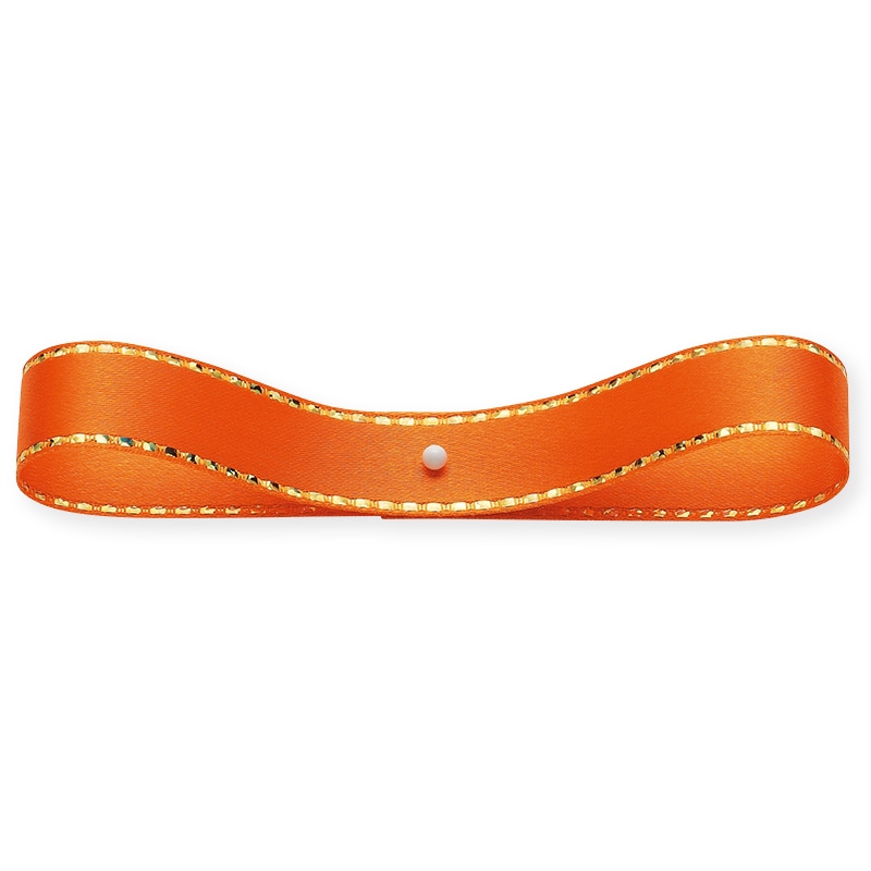 東京リボン リボン グリッターWサテンゴールド 33116 12×20 #137 オレンジ 1巻(ご注文単位1巻)【直送品】