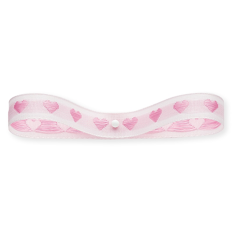 東京リボン リボン ハートプリモ 31903 10×20 #1 ホワイト&ピンク 1巻(ご注文単位1巻)【直送品】