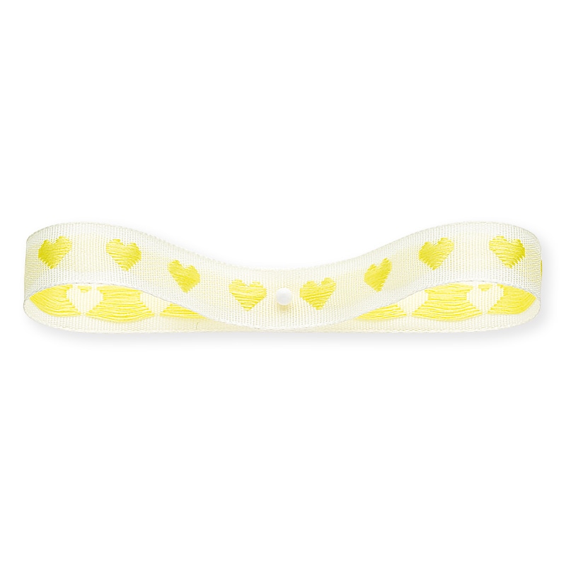 東京リボン リボン ハートプリモ 31903 10×20 #3 ホワイト&イエロー 1巻(ご注文単位1巻)【直送品】