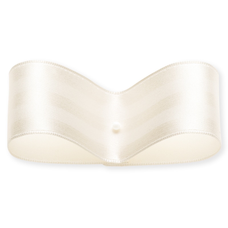 東京リボン ワイヤー入リボン　SUシュガーストライプ37125 30×15 #1　バニラ 1巻（ご注文単位1巻）【直送品】