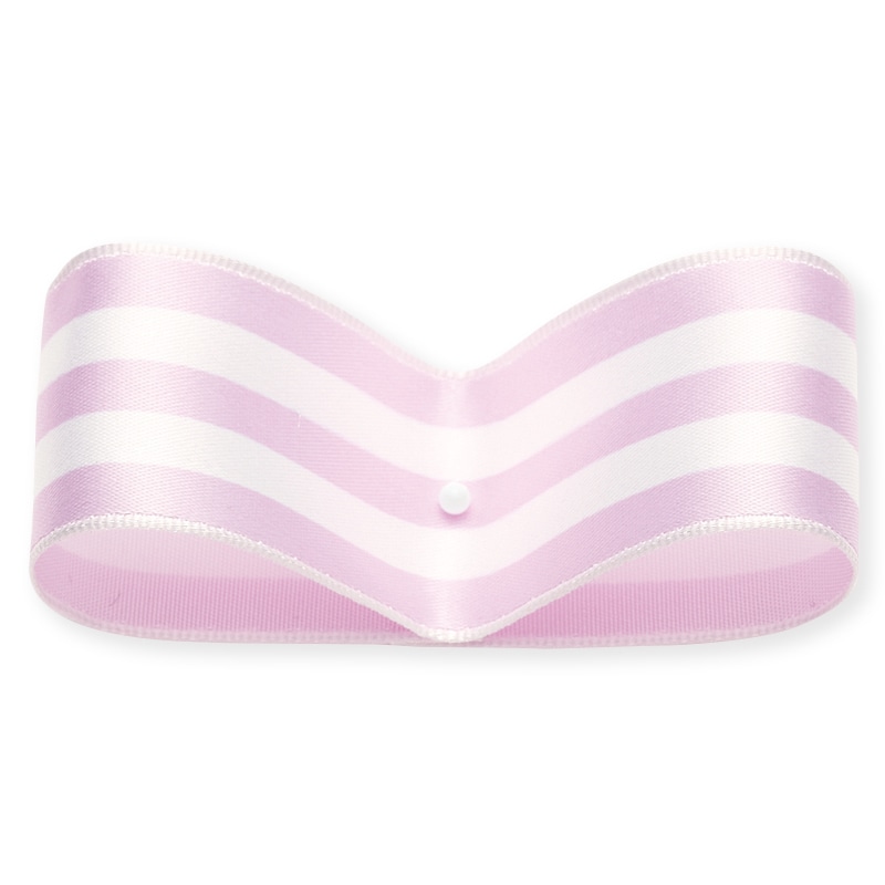 東京リボン ワイヤー入リボン　SUシュガーストライプ37125 30×15 #4　ラベンダー 1巻（ご注文単位1巻）【直送品】