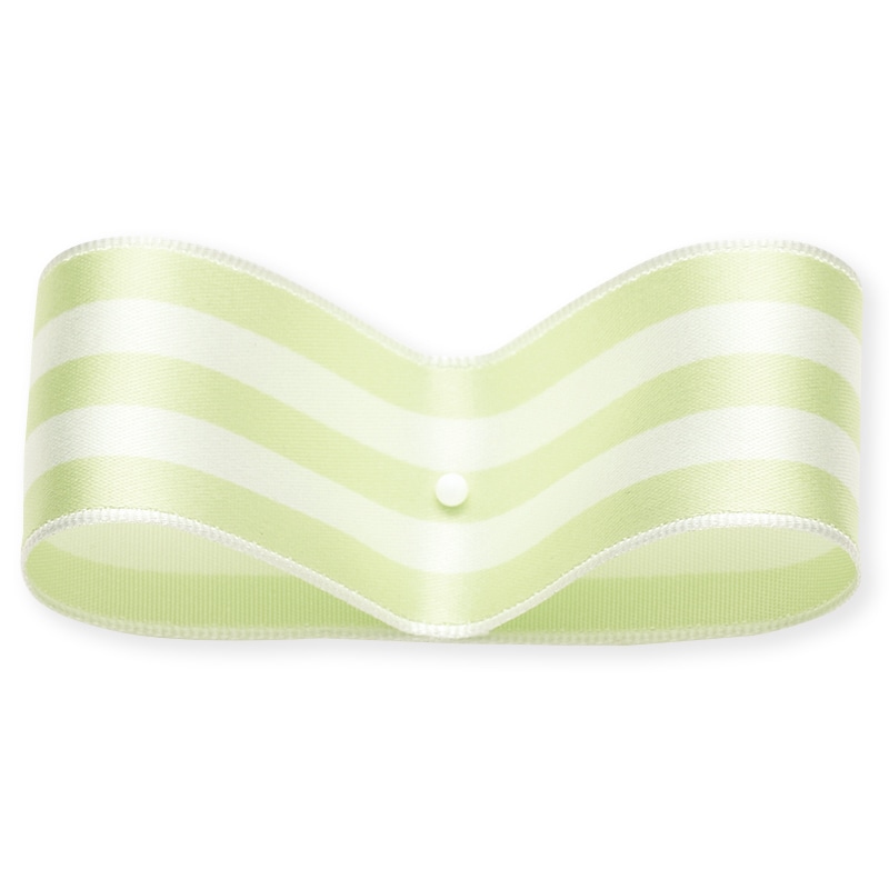 東京リボン ワイヤー入リボン　SUシュガーストライプ37125 30×15 #5　ミントグリーン 1巻（ご注文単位1巻）【直送品】