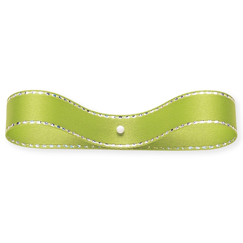 東京リボン リボン グリッターWサテン 33112 12×20 #27 ライムグリーン 1巻(ご注文単位1巻)【直送品】