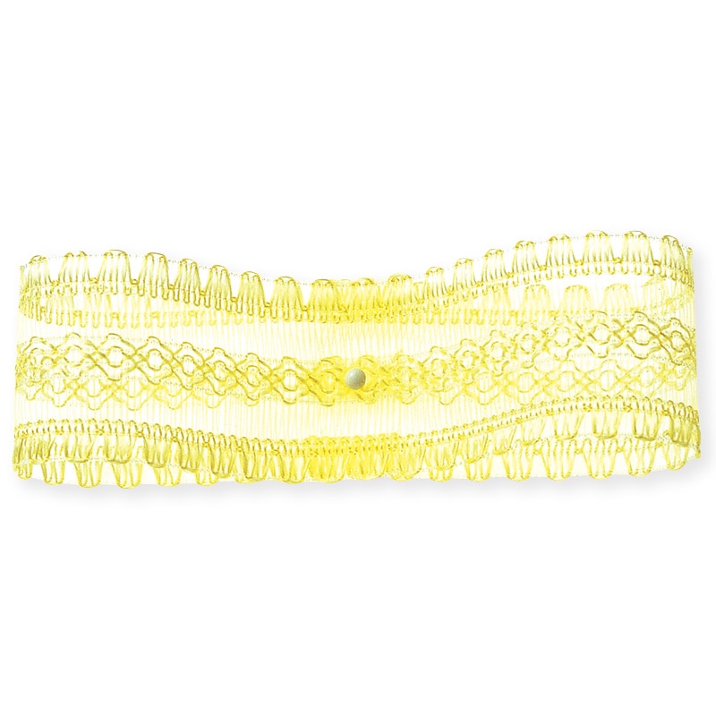 東京リボン リボン　デイジーレース　36700 25×30 #36　パステルイエロー 1巻（ご注文単位1巻）【直送品】