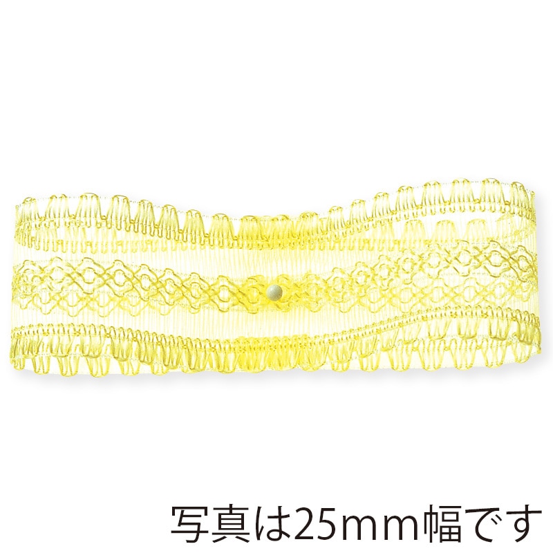 東京リボン リボン　デイジーレース　36800 15×30 #36　パステルイエロー 1巻（ご注文単位1巻）【直送品】