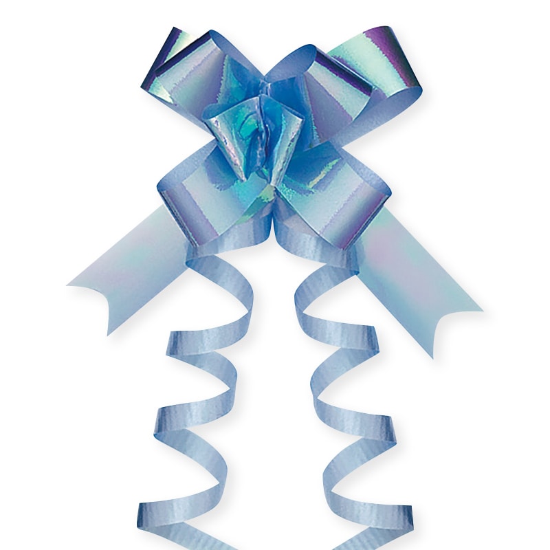 東京リボン ワンタッチ リボンボウイリデッセント 45110 12×24/50 #103 ライトブルー 1巻(ご注文単位1巻)【直送品】