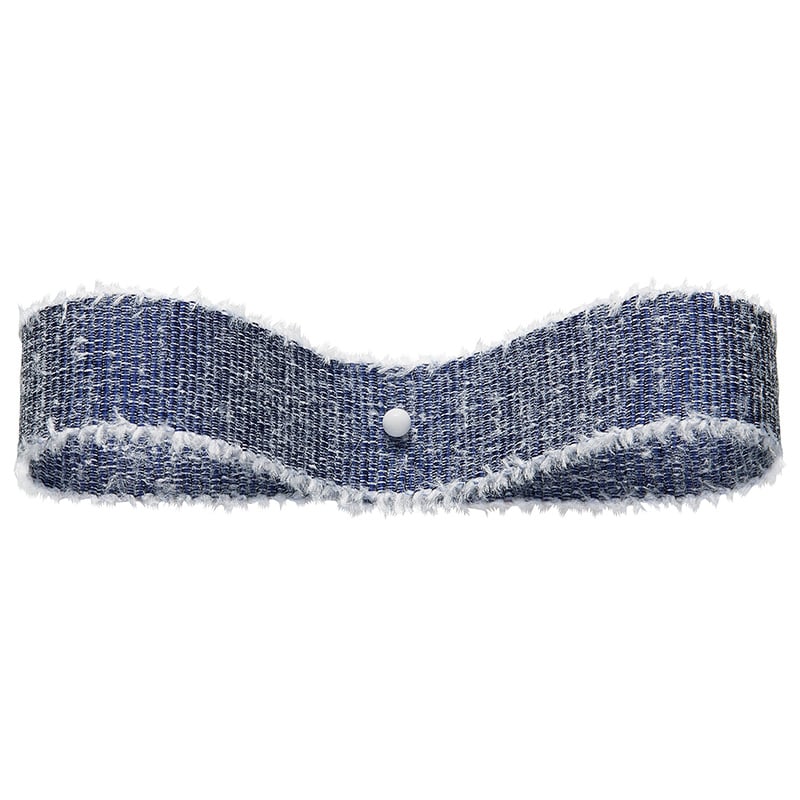 東京リボン リボン　シャギーグログラン　48501 15×10 #167　ブルー／ホワイト 1巻（ご注文単位1巻）【直送品】