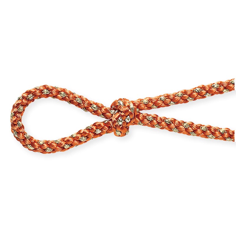 東京リボン コード　金打源氏紐　45715 4×15 #46　かきいろ 1巻（ご注文単位1巻）【直送品】