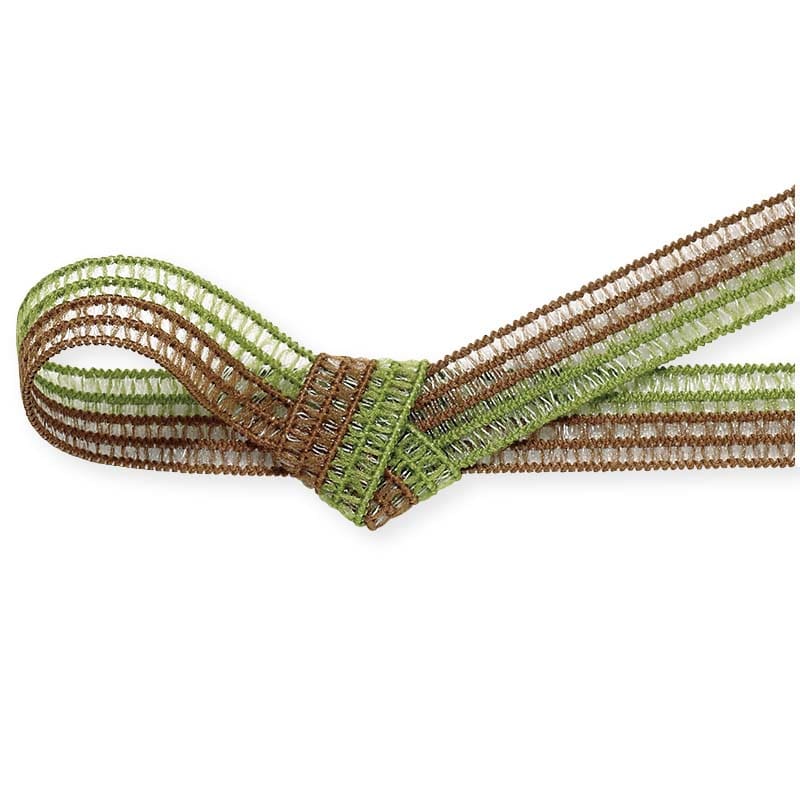 東京リボン ゴムリボン GR・レーシア/ツートン 40986 12×19 #15 オリーブ/シナモン 1巻(ご注文単位1巻)【直送品】