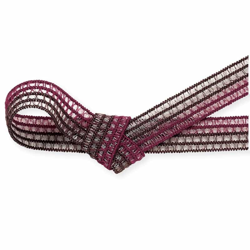 東京リボン ゴムリボン GR・レーシア/ツートン 40986 12×19 #19 ワイン/チョコ 1巻(ご注文単位1巻)【直送品】