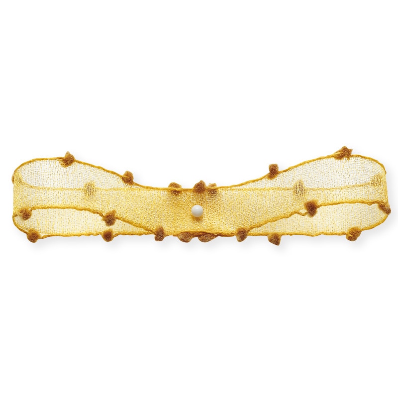 東京リボン リボン　タイニーパフ　41502 15×15 #44　ゴールド 1巻（ご注文単位1巻）【直送品】