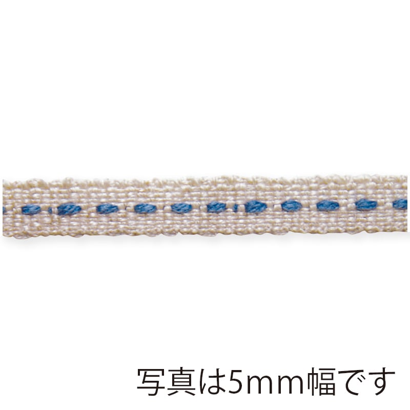 東京リボン リボン　リネンステッチ　47442 8×5 #5 1巻（ご注文単位1巻）【直送品】