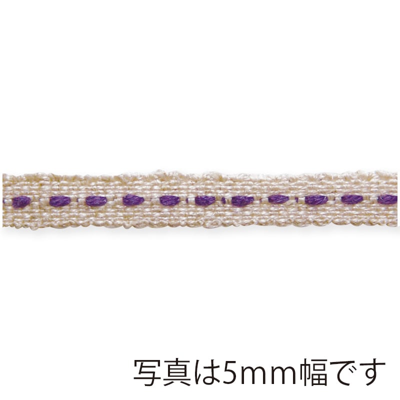東京リボン リボン　リネンステッチ　47442 8×5 #6 1巻（ご注文単位1巻）【直送品】