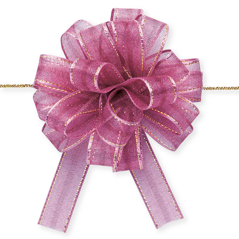 東京リボン ワンタッチリボンオーガンジーラメフラワー44101 12×20 #64 ローズピンク 1巻(ご注文単位1巻)【直送品】