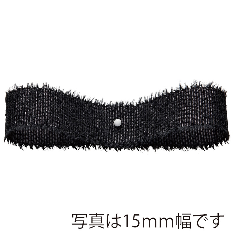 東京リボン リボン シャギーグログラン 48502 25×10 #105 スチールブラック/ブラック 1巻(ご注文単位1巻)【直送品】