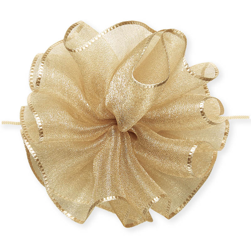 東京リボン リボン ワンタッチソフトオーガンジー 44201 48×10 #24 エクリュ 1巻(ご注文単位1巻)【直送品】