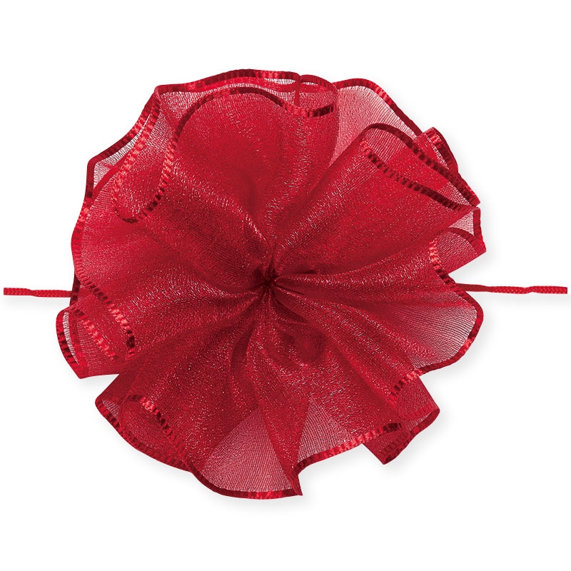 東京リボン リボン ワンタッチソフトオーガンジー 44201 48×10 #47 ルージュレッド 1巻(ご注文単位1巻)【直送品】