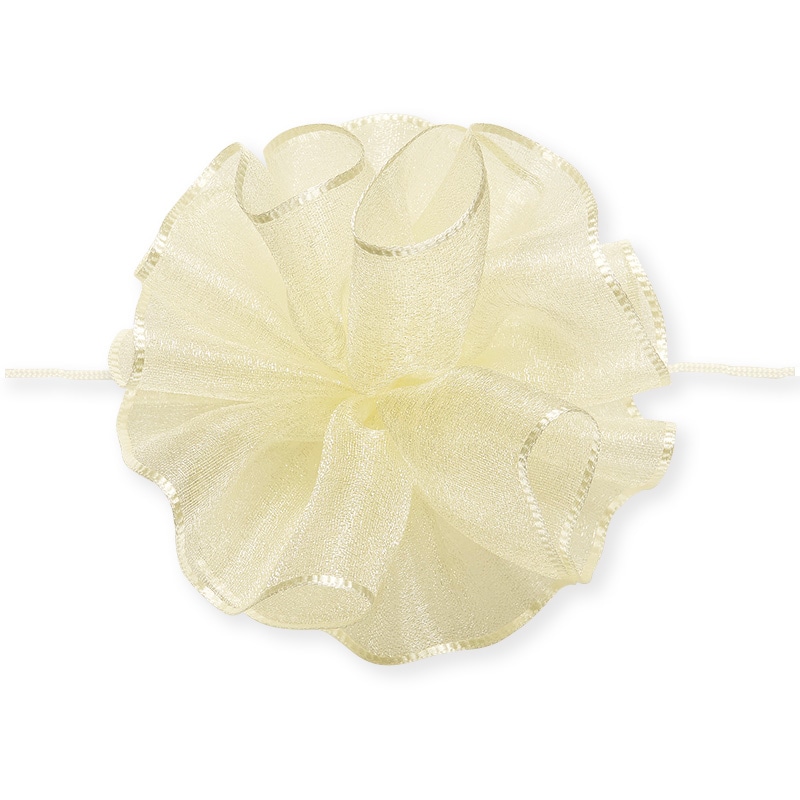 東京リボン リボン ワンタッチソフトオーガンジー 44201 48×10 #56 パールホワイト 1巻(ご注文単位1巻)【直送品】