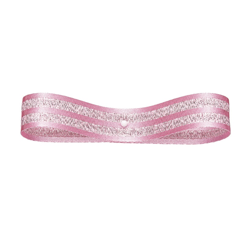 東京リボン リボン　ラメストライプ　41741　15×14.5 #12　シュガーピンク　1巻（ご注文単位1巻）【直送品】