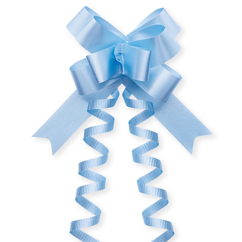 東京リボン ワンタッチリボン リボンボウ 42700 15×34/50 #3 ライトブルー 1箱(ご注文単位1箱)【直送品】