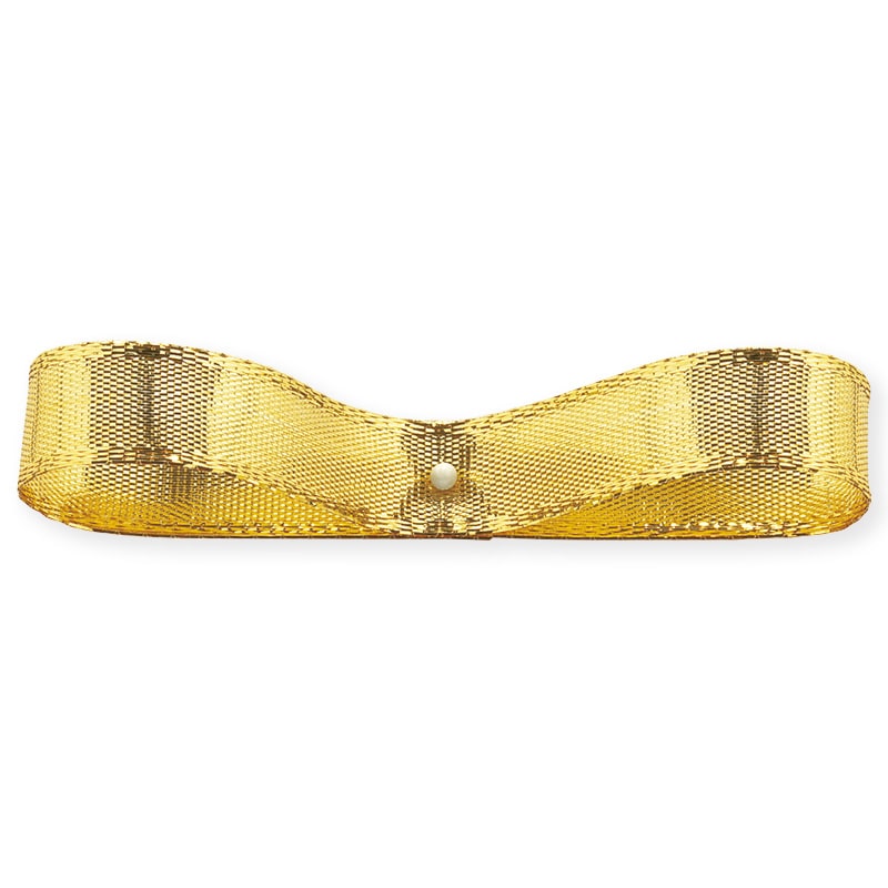 東京リボン ワイヤー入リボン　SUメタリック　43900 12×9 #1　ゴールド 1巻（ご注文単位1巻）【直送品】