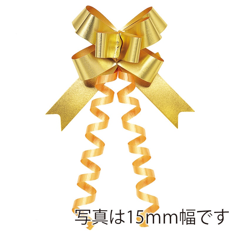 東京リボン ワンタッチリボン　リボンボウメタ　45100 36×70　50枚 #44　ゴールド 1箱（ご注文単位1箱）【直送品】