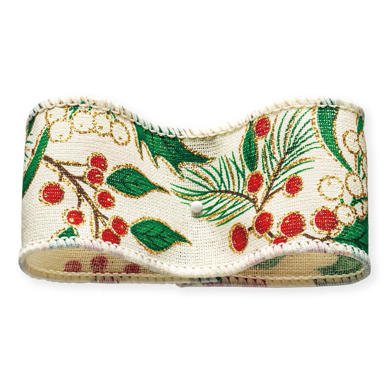 東京リボン ワイヤーリボン　SUナチュラルヒイラギ　50110 38×9 #2 1巻（ご注文単位1巻）【直送品】