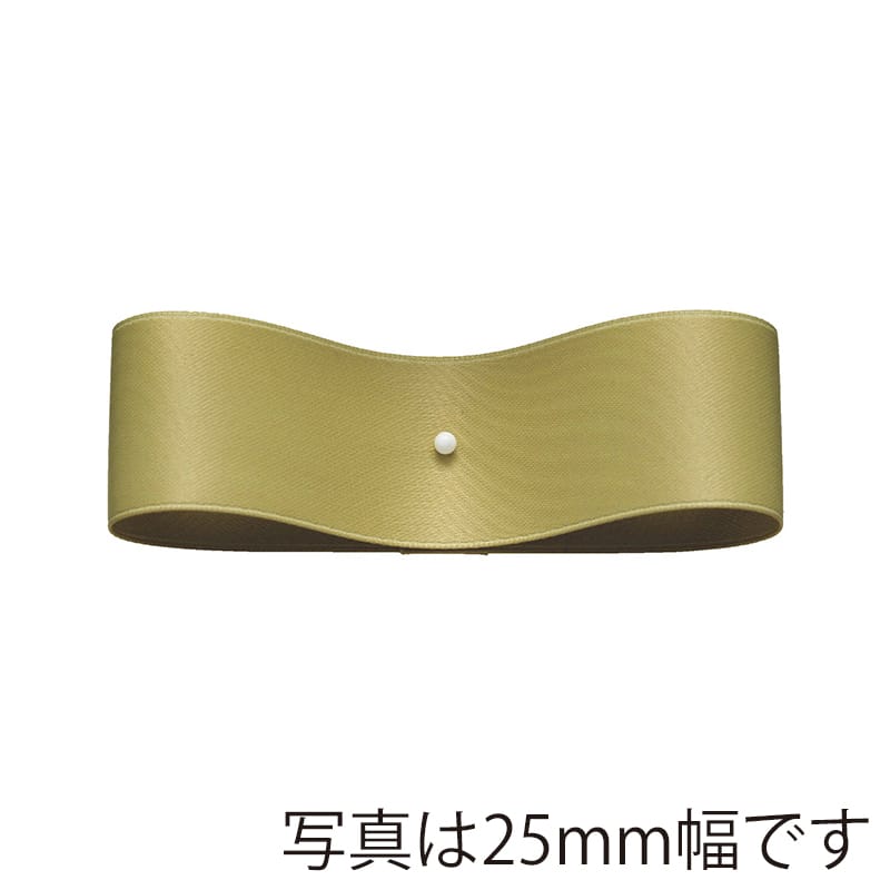 東京リボン リボン サテンプルミエ 50030 9×50 #43 マスタードグリーン 1巻（ご注文単位1巻）【直送品】