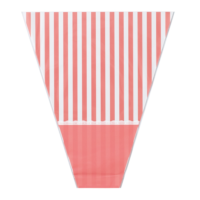 東京リボン 花袋　ストライプ・ブーケバッグ　62443 32×37×4／50 #1 1包（ご注文単位1包）【直送品】