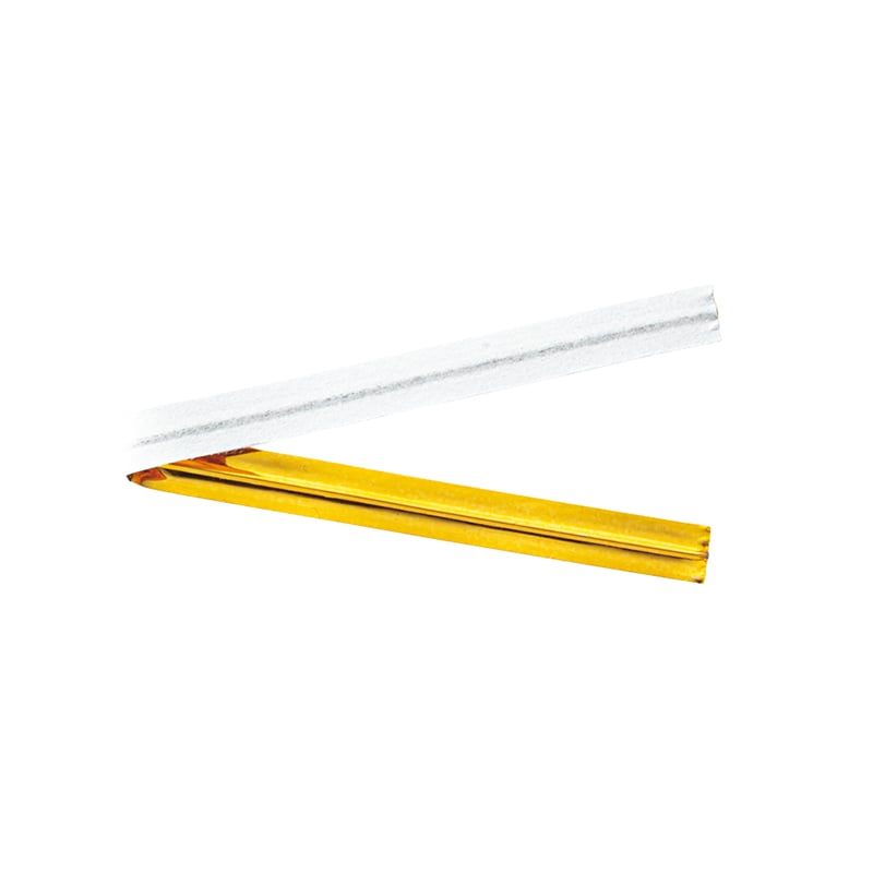 東京リボン タイ　フラットタイ　85110　4×8　200本入 #101　ホワイト／ゴールド 1束（ご注文単位1束）【直送品】