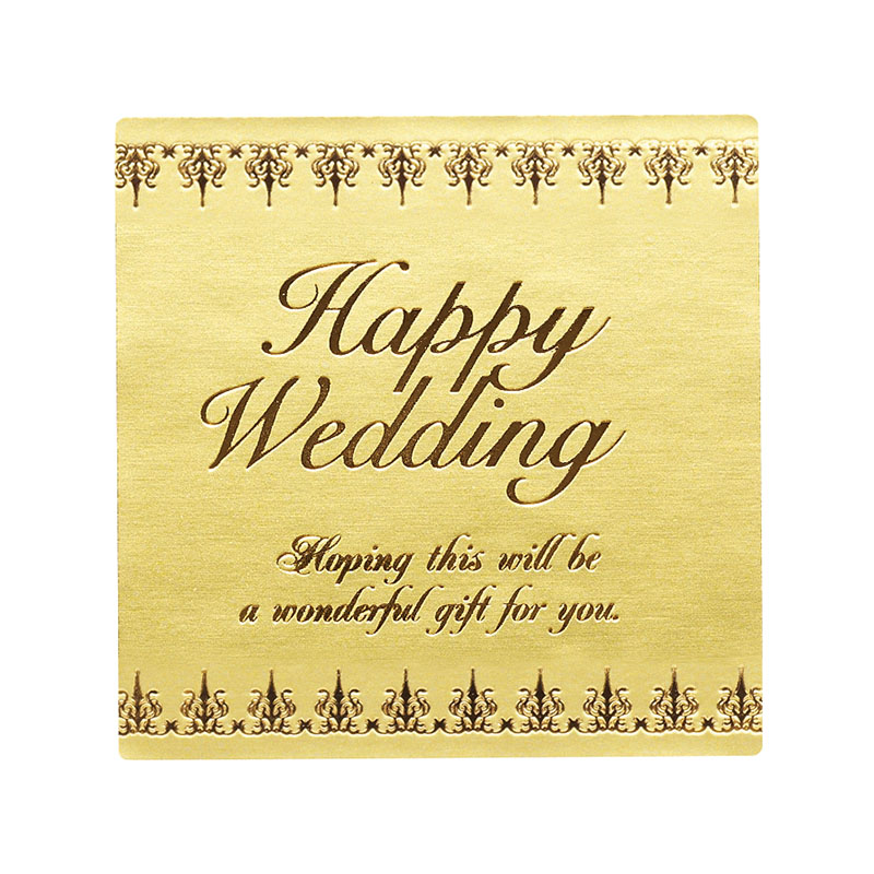 東京リボン シール　WS／ゴールドスクエア　93162  #4　ウェディング 1束（ご注文単位1束）【直送品】