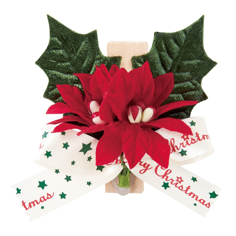 東京リボン ギフトクリップ　ポインセチア2　92925  #1 1袋（ご注文単位1袋）【直送品】