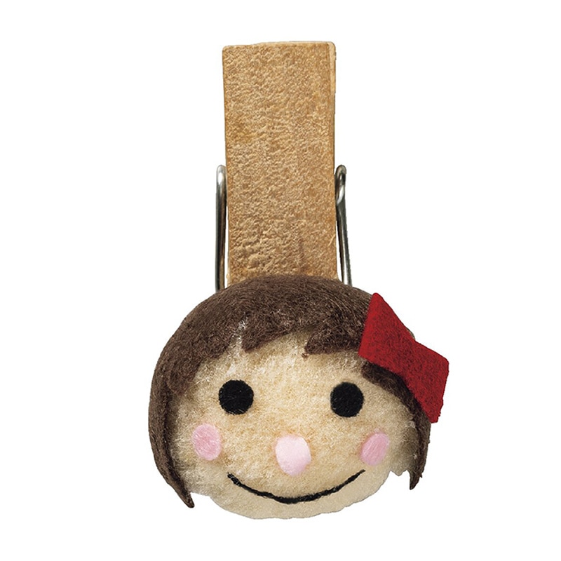 東京リボン クリップ　ぼんてんキャラ　92921 6×3　20コ #12　女の子 1束（ご注文単位1束）【直送品】