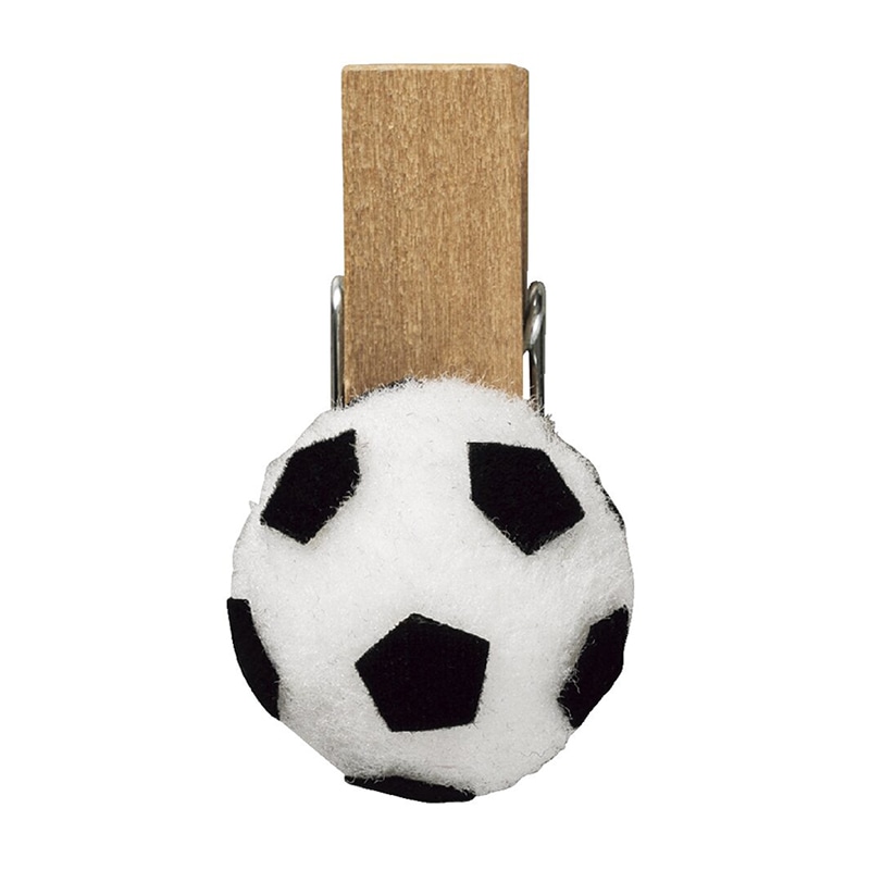 東京リボン クリップ　ぼんてんキャラ　92921 6×3　20コ #13　サッカーボール 1束（ご注文単位1束）【直送品】