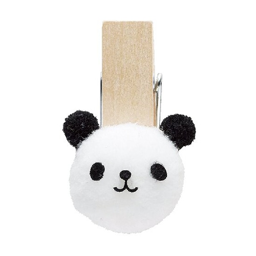 東京リボン クリップ　ぼんてんキャラ　92921 6×3　20コ #101　パンダ 1束（ご注文単位1束）【直送品】
