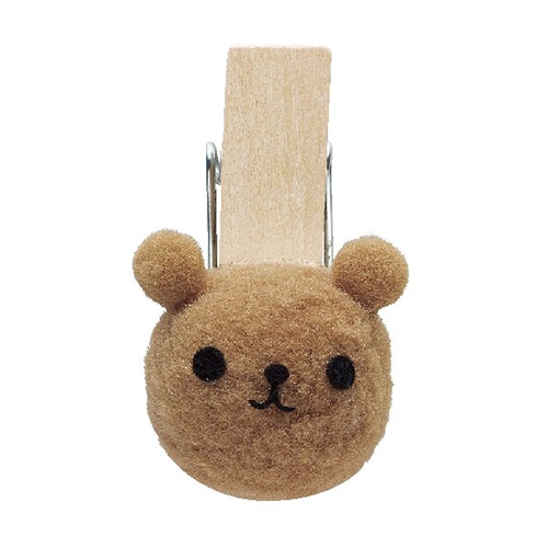 東京リボン クリップ　ぼんてんキャラ　92921 6×3　20コ #102　クマ 1束（ご注文単位1束）【直送品】