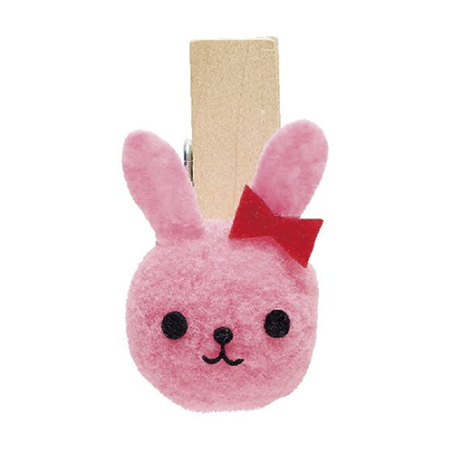 東京リボン クリップ　ぼんてんキャラ　92921 6×3　20コ #103　ウサギ 1束（ご注文単位1束）【直送品】