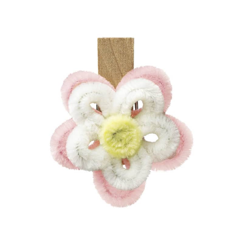 東京リボン クリップモールフラワー 92935 6cm×6cm #1 ベビーピンク 1袋（ご注文単位1袋）【直送品】