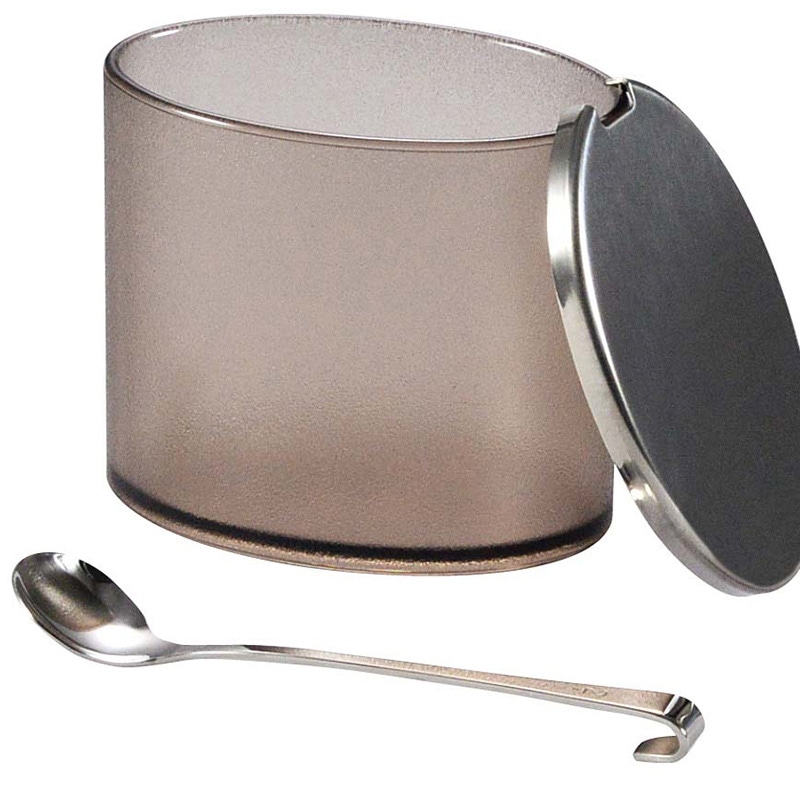 丸山ステンレス Be 調味料ポット(スプーン付)ブラウン 1個(ご注文単位1個)【直送品】