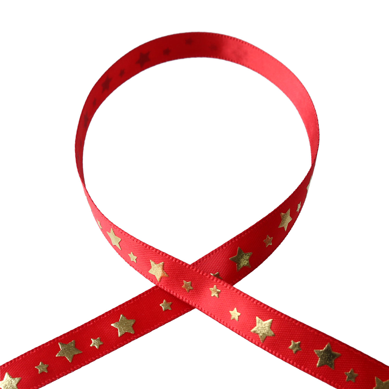 Blanc de コア リボン スタープリントサテン No.3514-37 10mm×10m 1巻（ご注文単位1巻）【直送品】