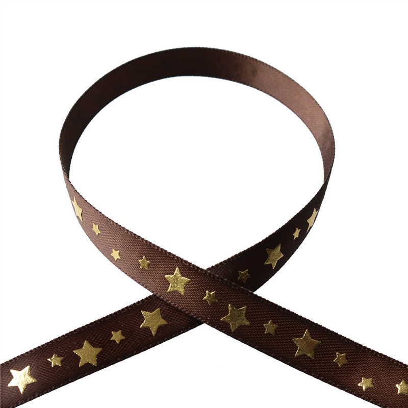 Blanc de コア リボン スタープリントサテン No.3514-45 10mm×10m 1巻（ご注文単位1巻）【直送品】