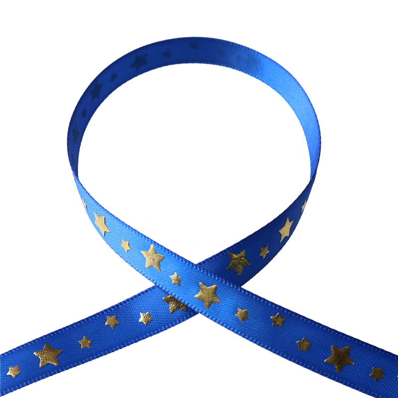 Blanc de コア リボン スタープリントサテン No.3514-74 10mm×10m 1巻（ご注文単位1巻）【直送品】