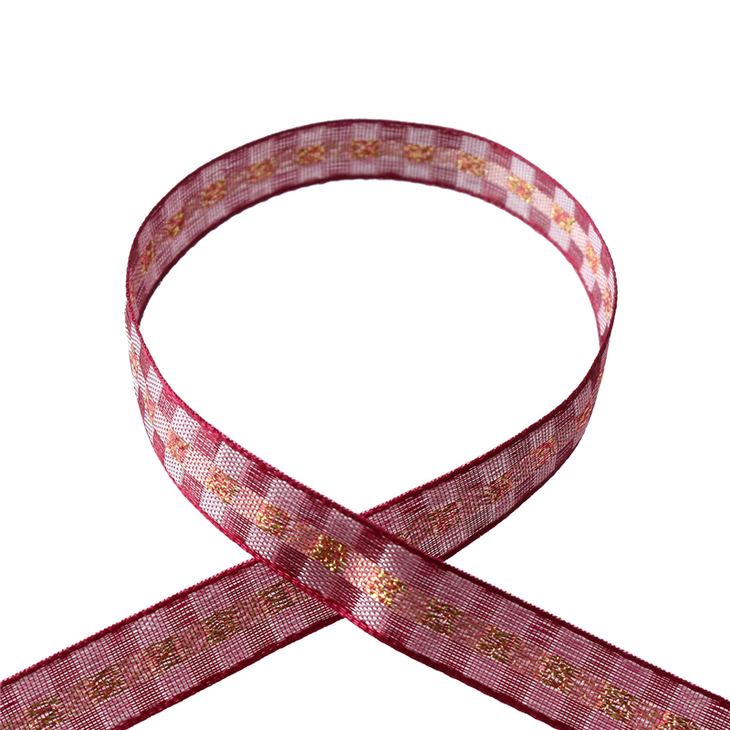 Blanc de コア リボン クリスタルチェック No.1010-35 10mm×15m 1巻(ご注文単位1巻)【直送品】