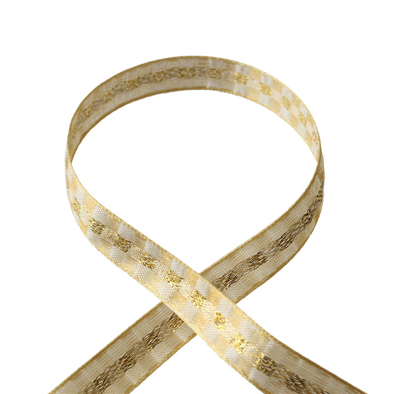 Blanc de コア リボン クリスタルチェック No.1010-85 10mm×15m 1巻(ご注文単位1巻)【直送品】