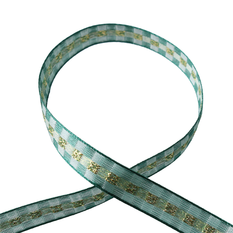 Blanc de コア リボン クリスタルチェック No.1010-91 10mm×15m 1巻(ご注文単位1巻)【直送品】