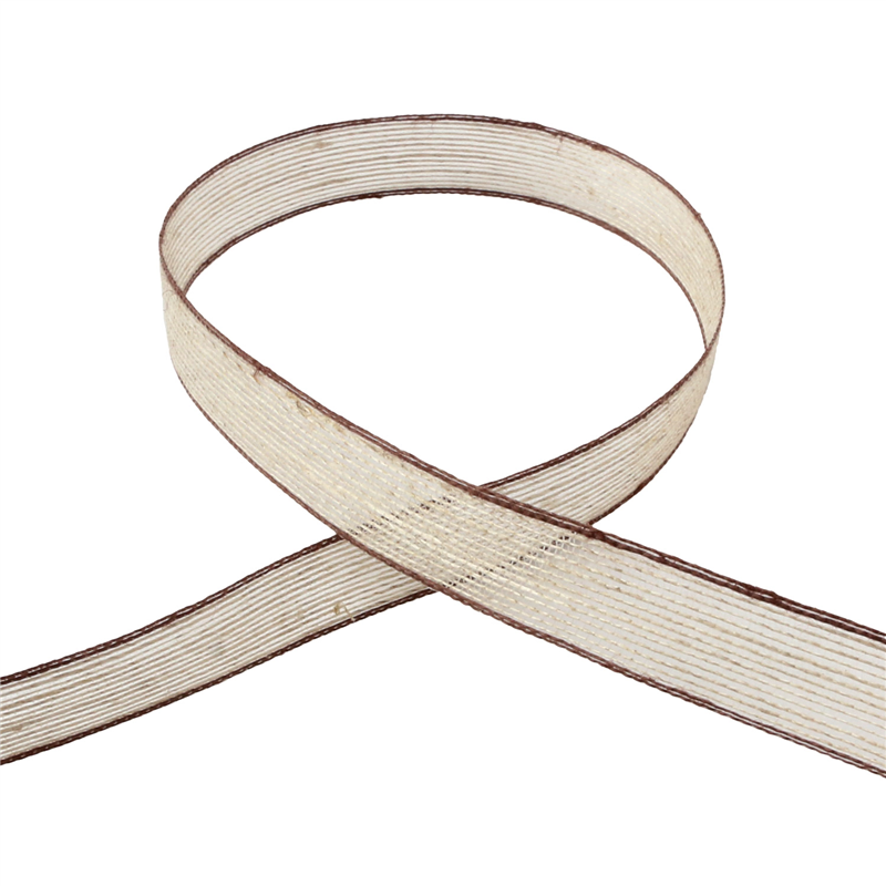 小西リボン リネンラインリボン 12mm巾×20m巻 ブラウン KR3760-12-45 1巻（ご注文単位1巻）【直送品】