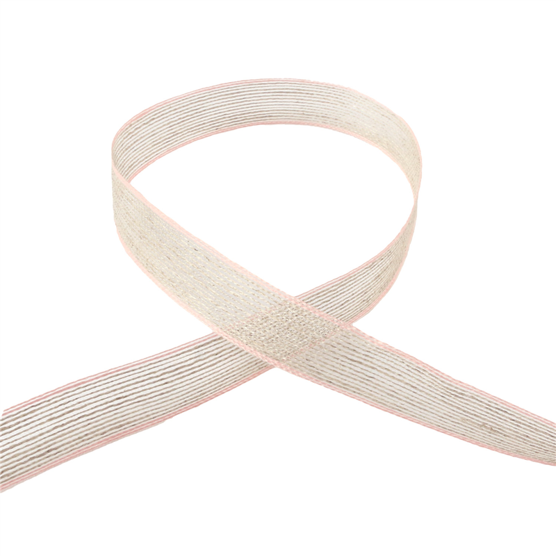 小西リボン リネンラインリボン 12mm巾×20m巻 ピンク KR3760-12-51 1巻（ご注文単位1巻）【直送品】