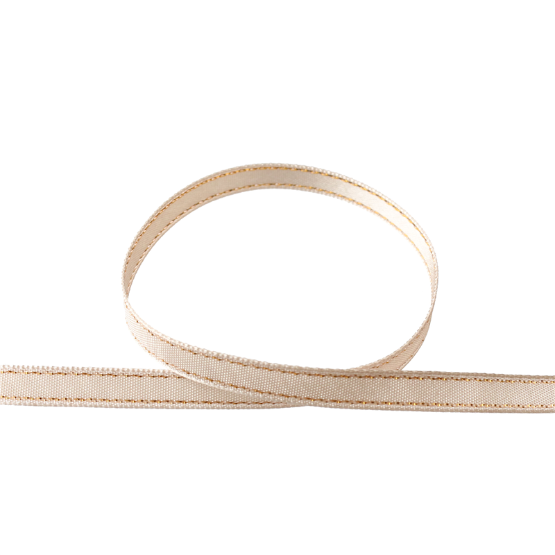 Blanc de コア リボン サイドメタリックサテン No.2900-40 6mm×15m 1巻（ご注文単位1巻）【直送品】